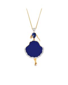 Ballerina-Inspired Blue Gem Pendant