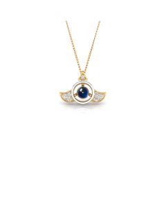 Sapphire Winged Diamond Pendant