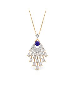 Sapphire Cascade Diamond Pendant