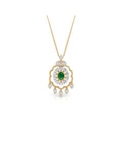 Green Sparkling Diamond Pendant