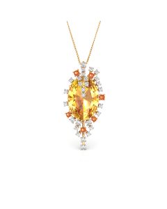 Radiant Orange Oval Pendant