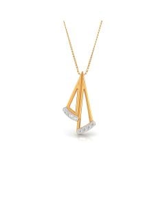 Modern Diamond Rose Gold Pendant