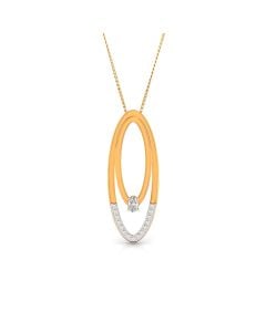 Oval Diamond Drop Pendant