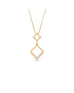 Geometric Diamond Frame Pendant