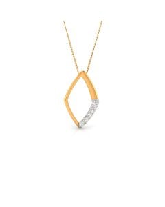 Diamond-Studded Marquise Pendant