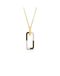 Geometric Diamond Bar Pendant