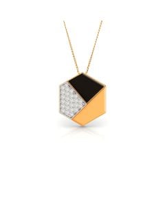 Hexagonal Diamond Detail Pendant