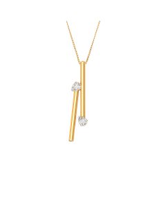 Vertical Bar Diamond Pendant