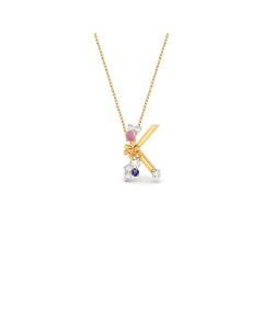 Crystal Flower Drop Pendant