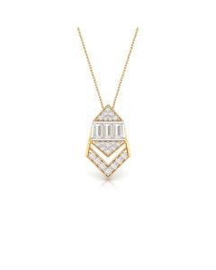 Geometric Baguette Diamond Pendant