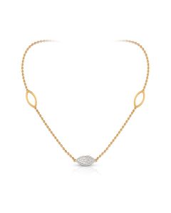 Minimalist Gold Pendant with Marquise Diamond Accent