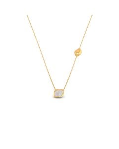 Geometric Diamond Pendant with Sleek Gold Chain