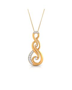 Twisted Gold and Diamond Pendant