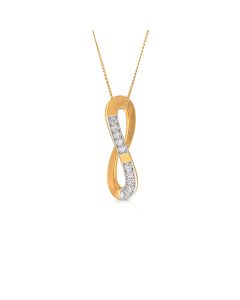 Curved Diamond Bar Pendant Necklace