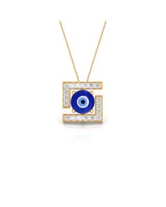 Evil Eye and Diamond Pendant