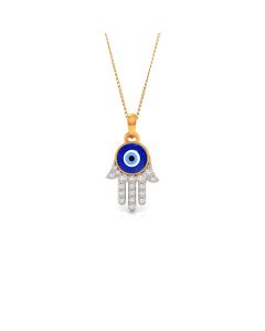 Hamsa Hand Diamond Pendant