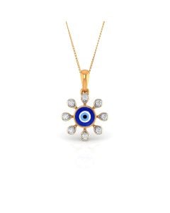 Flower Evil Eye Pendant