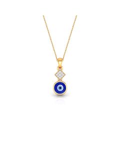 Modern Evil Eye Diamond Pendant