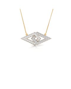 Geometric Diamond Drop Pendant