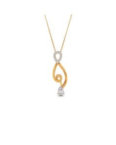 Infinity Pendant with Diamond and Gold Accents