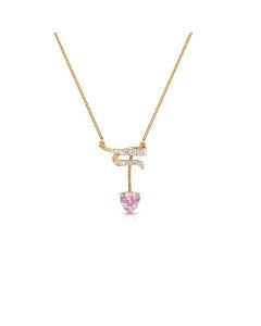 Heart Pendant with Gemstone Drop and Diamond Accents