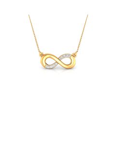 Infinity Pendant with Minimalist Diamond Detailing