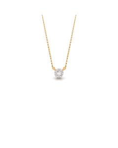 Petite Diamond Pendant with Minimalist Charm