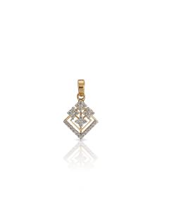 Diamond Cluster Pendant with Layered Square Motif