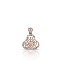Crescent Fan Diamond Pendant with Ornate Detailing