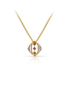 Shield-Inspired Diamond Pendant with Regal Outline