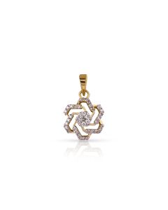 Interlocked Hexagonal Diamond Pendant