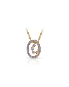 Classic Twin Loop Diamond Pendant with Sparkle Detail