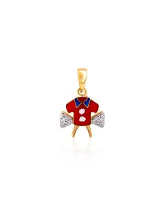 Little Aviator Gold Pendant with Diamond Wing Highlights