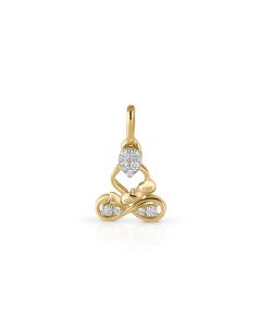 Kid on Infinity Gold Pendant with Diamond Path