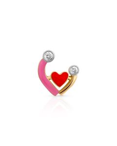 Hug Heart Gold Pendant with Diamond Affection Arms