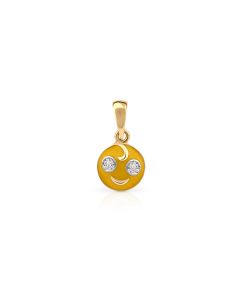Baby Smiley Gold Pendant with Diamond Joy Spark