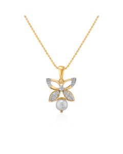 Diamond and Pearl Butterfly Pendant for Transformation