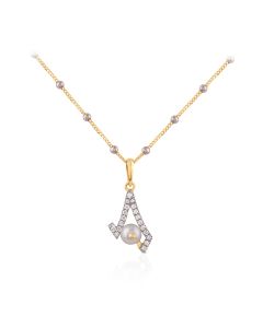 Triangular diamond pendant reflecting Brahmacharinis disciplined devotion