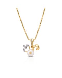 Pearl-diamond pendant symbolizing purity and devotion during Navratri