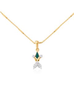 Triple diamond cluster pendant for Navratri celebrations