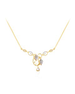 Diamond Leaf Cluster Pendant for Navratri Grace