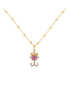 Amethyst and diamond pendant reflecting spiritual calm for Navratri