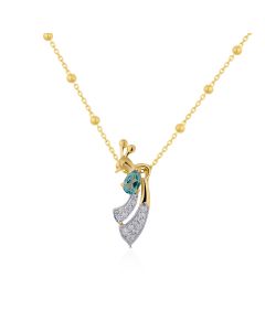 Tourmaline diamond pendant symbolizing transformation during Navratri