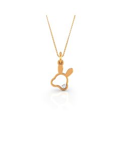 Playful bunny diamond pendant with whimsical modern styling