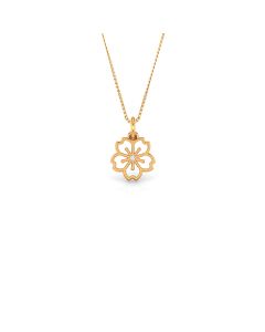 Diamond floral pendant with blooming petal-inspired craftsmanship