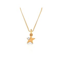 Star-shaped diamond pendant with contemporary golden layering