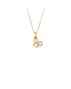 Diamond pendant with bow-inspired golden artistry and charm