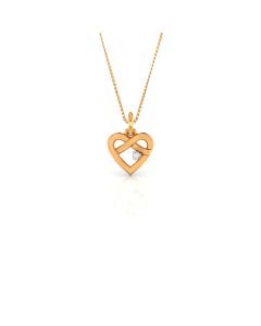 Heart-Infused Musical Diamond Pendant with Modern Infinity Design