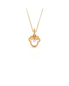 Mickey-Inspired Diamond Sun Pendant with Radiant Golden Craftsmanship