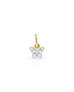 Butterfly motif diamond gold pendant symbolizing transformation and beauty